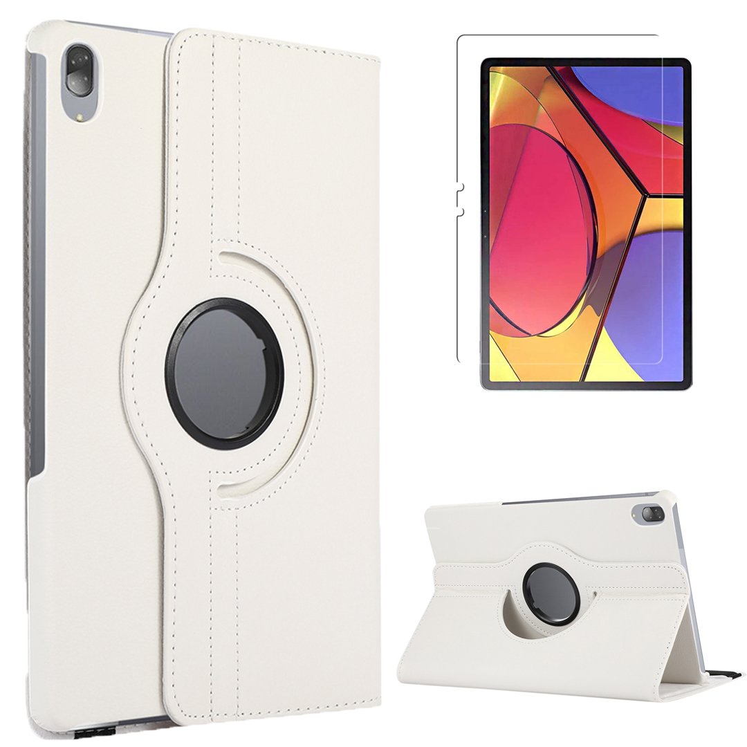 Case2go - Tablet hoes geschikt voor Lenovo Tab P11 Pro - Draaibare Book Case + Screenprotector - 11.5 inch - Wit afbeelding