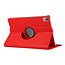 Case2go - Tablet hoes geschikt voor Lenovo Tab P11 - Draaibare Book Case + Screenprotector - 11 inch - Rood