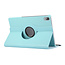 Case2go - Tablet hoes geschikt voor Lenovo Tab P11 - Draaibare Book Case + Screenprotector - 11 inch - Licht Blauw