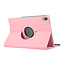 Case2go - Tablet hoes geschikt voor Lenovo Tab P11 - Draaibare Book Case + Screenprotector - 11 inch - Roze