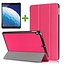 iPad Air 10.5 (2019) hoesje - Tri-Fold Book Case + Screenprotector - Magenta