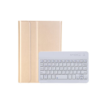 Case2go Case2go - Bluetooth Toetsenbord Hoes geschikt voor de Apple iPad Mini 2021 - QWERTY - iPad Hoes met Stylus Pen Houder - Goud