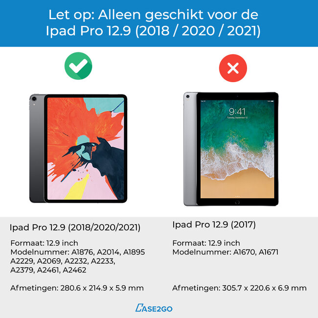 Bluetooth Toetsenbord hoes geschikt voor Apple iPad Pro 12.9 (2018/2020/2021) - Magnetic Keyboard Case met RGB Verlichting en Keypad - Grijs