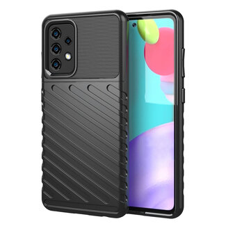 Case2go Hoesje voor Samsung Galaxy A52 5G - Back cover - Flexibel TPU - Schokbestendig - Zwart