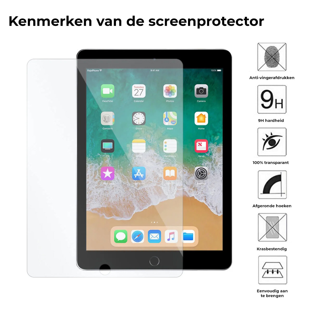 zuigen Gezondheid Thespian iPad 9.7 screenprotector - Tempered Glass -Transparant | Case2go.nl