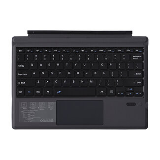 Case2go Toetsenbord geschikt voor Microsoft Surface Pro 3/4/5/6/7 - Bluetooth Toetsenbord Cover - Met touchpad - Zwart