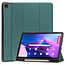 Case2go - Tablet Hoes geschikt voor Lenovo Tab M10 Plus (3rd Gen) - Tri-Fold Book Case - Pencil Houder - Met Auto Sleep/Wake functie - Groen