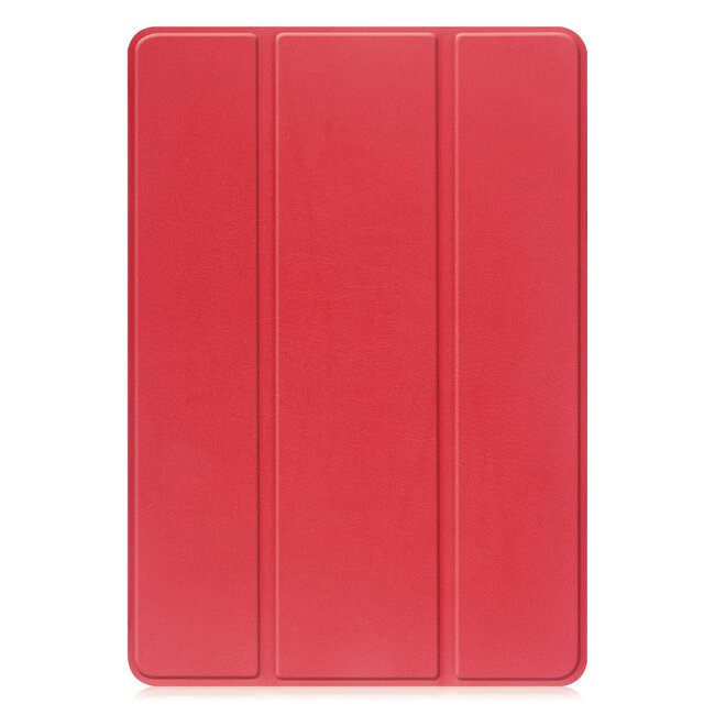 Case2go - Tablet Hoes geschikt voor Lenovo Tab M10 Plus (3rd Gen) - Tri-Fold Book Case - Pencil Houder - Met Auto Sleep/Wake functie - Rood