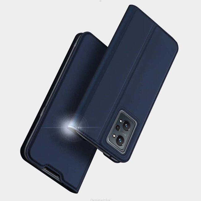 Dux Ducis Skin Pro Series - hoesje geschikt voor Realme GT 2 - Portemonnee Blauw