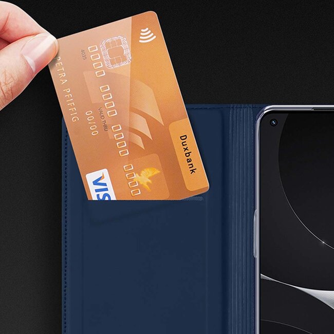 Dux Ducis Skin Pro Series - hoesje geschikt voor Realme GT 2 - Portemonnee Blauw