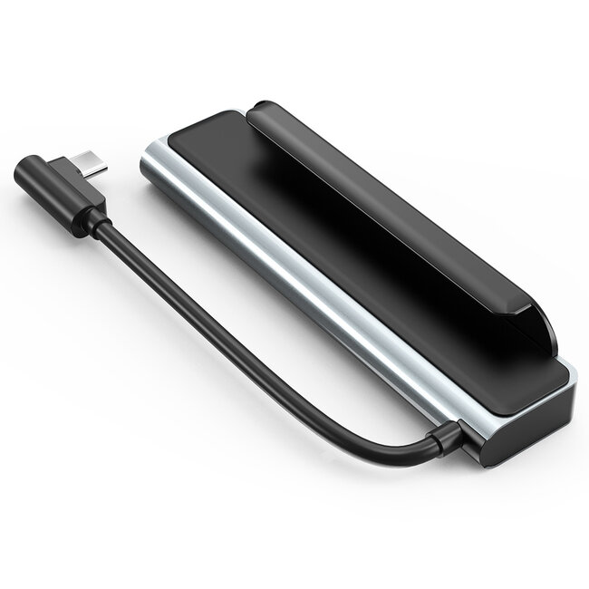 USB C Hub - 6 in 1 TYPE-C to HDMI - Resolutie 4K 30hz - Aluminium - Zwart