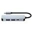 Case2go - USB Hub - 4 in 1 - Type C naar HDMI - Grijs
