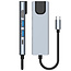 Case2go - USB 5 in1 - Type c naar HDMI - Aluminium - Grijs
