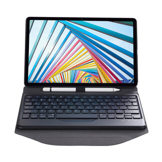 Case2go Tablet Toetsenbord Hoes geschikt voor Lenovo Tab M10 Plus (3rd Gen)  - Met Draadloos Bluetooth Keyboard en Stylus pen houder - Zwart