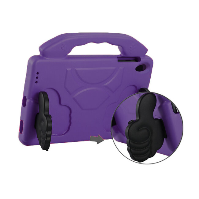 Tablet hoes geschikt voor Lenovo Tab M10 HD 2de Generatie (TB-X306F) - Schokbestendige case met handvat - Thumbs Kids Cover - Paars