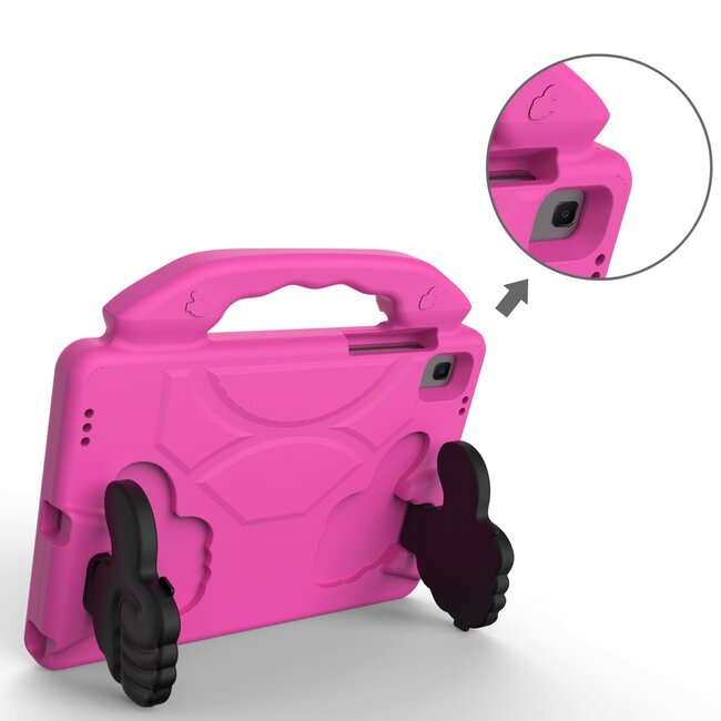 Tablet hoes geschikt voor Samsung Galaxy Tab A8 (2022/2021) - Schokbestendige case met handvat - Thumbs Kids Cover - Magenta
