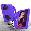 Tablet hoes geschikt voor iPad Mini 6 (2021) - Schokbestendige case met handvat - Thumbs Kids Cover - Paars