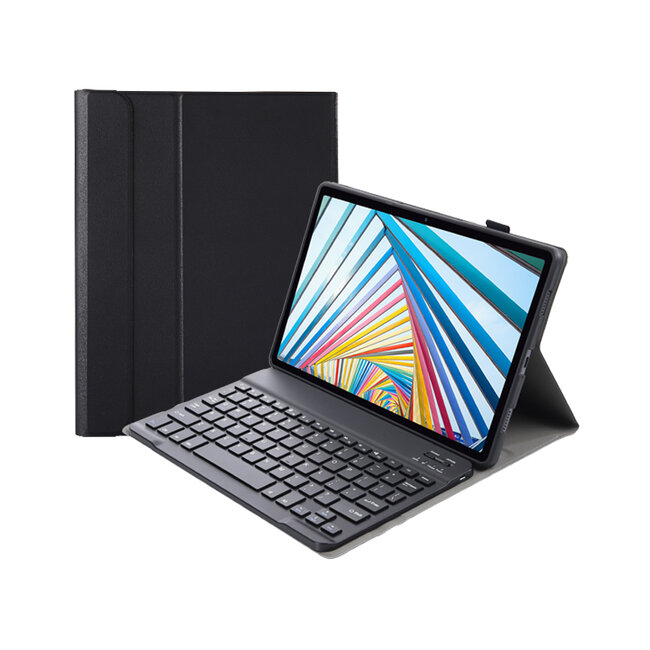 Bluetooth Toetsenbord geschikt voor Lenovo Tab M10 Plus 3rd Gen 10.6 (2022) Toetsenbord &amp; Hoes - QWERTY Keyboard case - Auto/Wake functie - Zwart