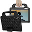 Case2go Tablet hoes geschikt voor iPad Mini 6 (2021) - Schokbestendige case met handvaten - Diamond Kids Cover met schouderriem - Zwart