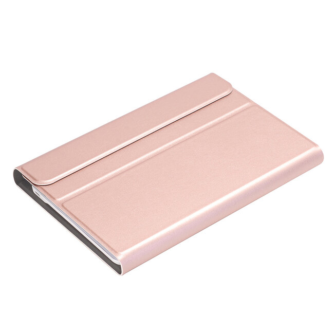 Case2go - Bluetooth Toetsenbord Hoes geschikt voor de Apple iPad Mini 7 (2024) / iPad Mini 6 (2021) - QWERTY - iPad Hoes met Stylus Pen Houder - Rose Goud