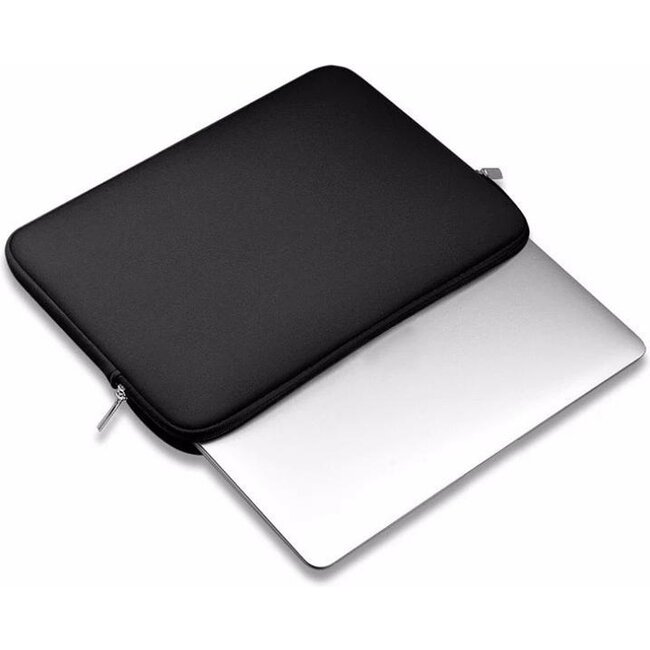 Laptophoes - Laptop sleeve 14 inch - Laptoptas geschikt voor Macbook, Laptop en Chromebook - Zwart