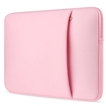 Case2go - Laptop Sleeve geschikt voor Macbook en Laptop - met extra vak voor Tablet - 15.4 inch - Roze