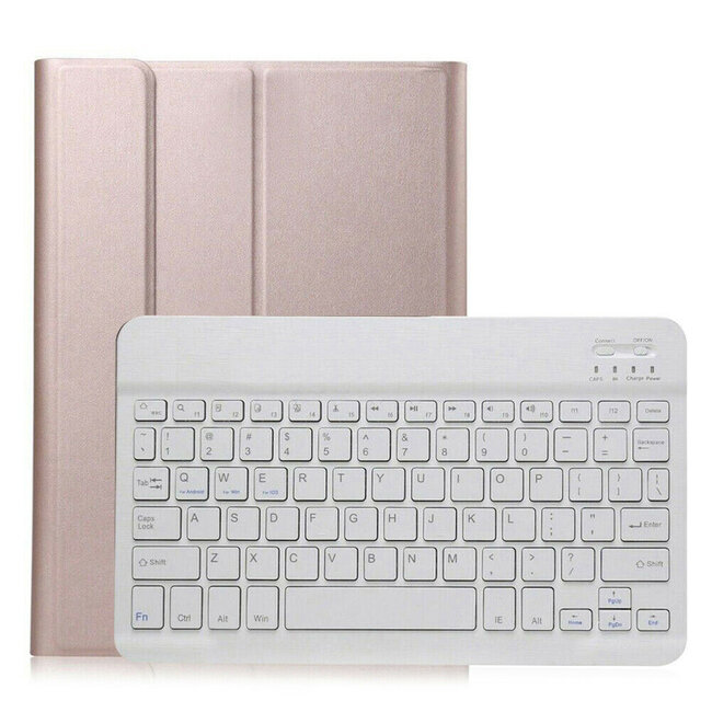 Bluetooth Toetsenbord geschikt voor Huawei MatePad T8 2020 (8 inch) Toetsenbord &amp; Hoes - QWERTY Keyboard case - Auto/Wake functie - Rosé-Goud
