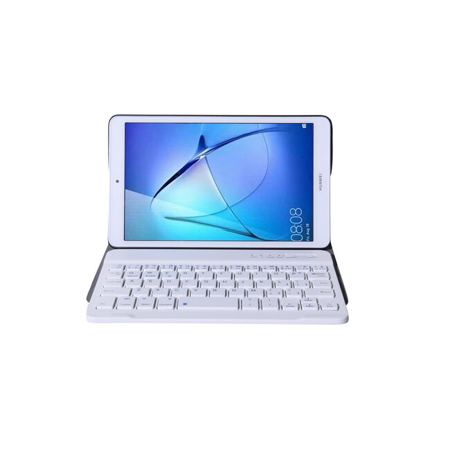 Bluetooth Toetsenbord geschikt voor Huawei MatePad T8 2020 (8 inch) Toetsenbord &amp; Hoes - QWERTY Keyboard case - Auto/Wake functie - Goud