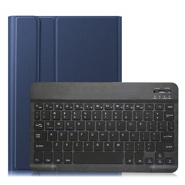 Bluetooth Toetsenbord geschikt voor Huawei MatePad T8 2020 (8 inch) Toetsenbord &amp; Hoes - QWERTY Keyboard case - Auto/Wake functie - Donker Blauw