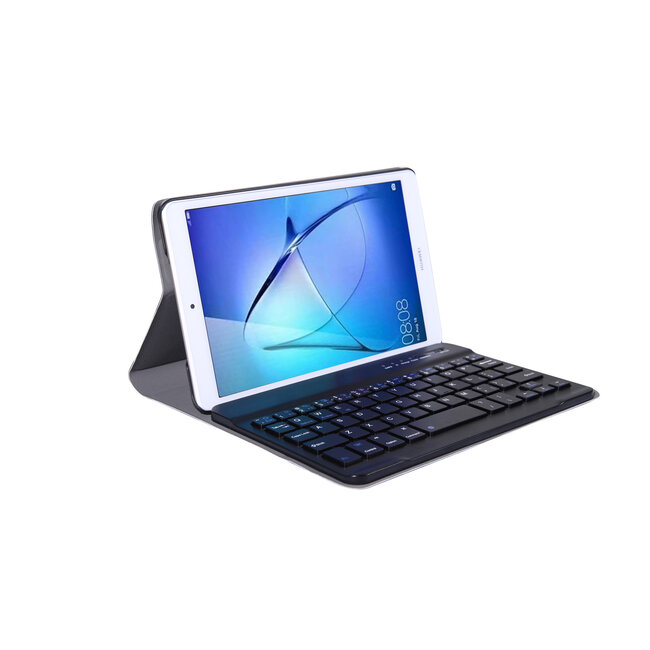 Bluetooth Toetsenbord geschikt voor Huawei MatePad T8 2020 (8 inch) Toetsenbord &amp; Hoes - QWERTY Keyboard case - Auto/Wake functie - Donker Blauw
