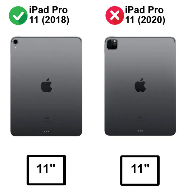 Bluetooth Toetsenbord geschikt voor Apple iPad Pro 2018 (11 inch) Toetsenbord &amp; Hoes - QWERTY Keyboard case - Auto/Wake functie - Rosé-Goud