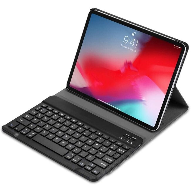 Bluetooth Toetsenbord geschikt voor Apple iPad Pro 2018 (11 inch) Toetsenbord &amp; Hoes - QWERTY Keyboard case - Auto/Wake functie - Donker Blauw