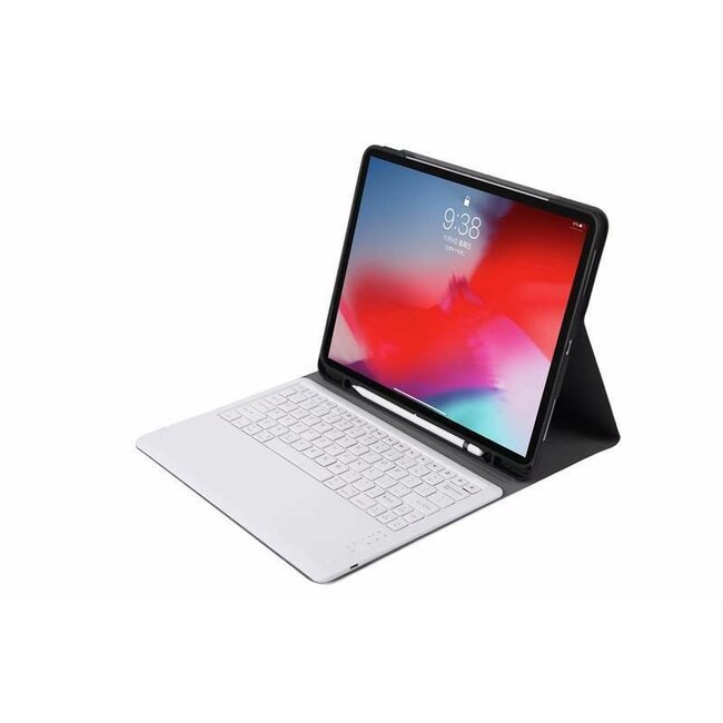 Bluetooth toetsenbord geschikt voor Bluetooth toetsenbord geschikt voor iPad Pro 12.9 (2018) - Bluetooth toetsenbord hoes - QWERTY layout - Magneetsluiting - Sleep/Wake-up functie - RosÃ©-Goud