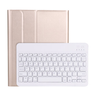 Case2go Bluetooth toetsenbord geschikt voor iPad Pro 11 (2020) - Bluetooth Toetsenbord hoes - Toetsenbord verlichting - Goud