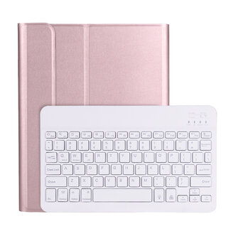 Case2go Bluetooth toetsenbord geschikt voor iPad Pro 11 (2020) - Bluetooth Toetsenbord hoes - Toetsenbord verlichting - RosÃ© Goud