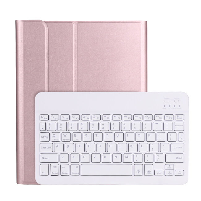 Bluetooth toetsenbord geschikt voor iPad Pro 11 (2020) - Bluetooth Toetsenbord hoes - Toetsenbord verlichting - RosÃ© Goud