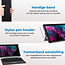 Hoes geschikt voor Microsoft Surface Pro 4/5/6/7 - Inclusief Schouderband - Compatible met Toetsenbord - Stylus Houder - Zwart