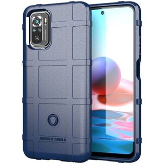 Case2go Hoesje voor Xiaomi Redmi Note 10 - Beschermende hoes - Back Cover - TPU Case - Blauw