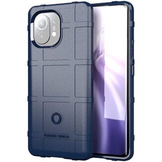 Case2go Hoesje voor Xiaomi Mi 11 Pro - Beschermende hoes - Back Cover - TPU Case - Blauw