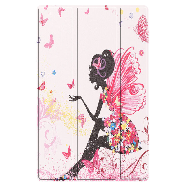 Tablet Hoes geschikt voor Lenovo Tab M10 HD tri-fold Hoes - 2e Generatie (TB-X306) - 10.1 Inch - Auto Sleep/Wake Functie - Flower Fee