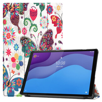 Case2go Tablet Hoes geschikt voor Lenovo Tab M10 HD tri-fold Hoes - 2e Generatie (TB-X306) - 10.1 Inch - Auto Sleep/Wake Functie - Vlinders