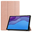 Tablet Hoes geschikt voor Lenovo Tab M10 HD tri-fold Hoes - 2e Generatie (TB-X306) - 10.1 Inch - Auto Sleep/Wake Functie - Rosé Goud