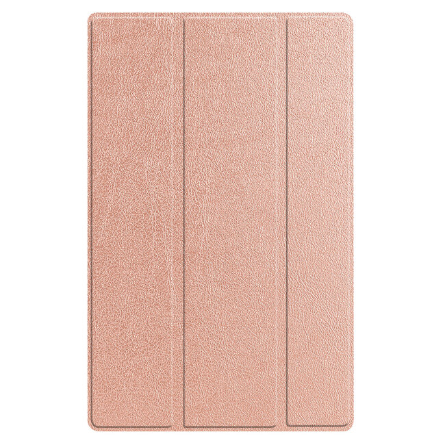 Tablet Hoes geschikt voor Lenovo Tab M10 HD tri-fold Hoes - 2e Generatie (TB-X306) - 10.1 Inch - Auto Sleep/Wake Functie - Rosé Goud