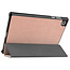 Tablet Hoes geschikt voor Lenovo Tab M10 HD tri-fold Hoes - 2e Generatie (TB-X306) - 10.1 Inch - Auto Sleep/Wake Functie - Rosé Goud