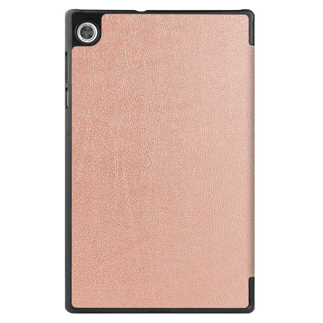 Tablet Hoes geschikt voor Lenovo Tab M10 HD tri-fold Hoes - 2e Generatie (TB-X306) - 10.1 Inch - Auto Sleep/Wake Functie - Rosé Goud