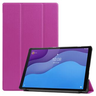 Case2go Tablet Hoes geschikt voor Lenovo Tab M10 HD tri-fold Hoes - 2e Generatie (TB-X306) - 10.1 Inch - Auto Sleep/Wake Functie - Paars