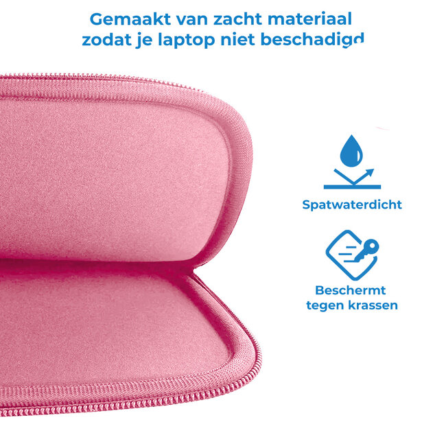 Laptophoes - Laptop sleeve 13.3 inch - Laptoptas geschikt voor Macbook, Laptop en Chromebook - Roze