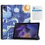 Tablet hoes & 2-Pack Screenprotector geschikt voor Samsung Galaxy Tab A8 - 10.5 Inch - Auto Wake/Sleep functie - Sterrenhemel