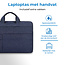 Laptoptas 15.6 inch - Spatwaterdichte Laptophoes & Laptop Sleeve met handvat - Donker Blauw