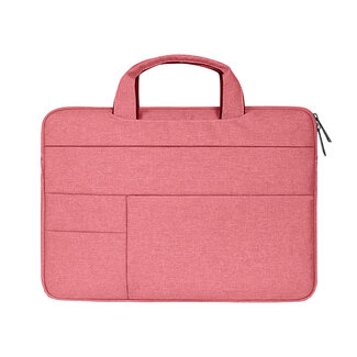 Case2go Laptoptas 13 inch / 13.3 inch - Spatwaterdichte Laptophoes &amp; Laptop Sleeve met handvat - Roze